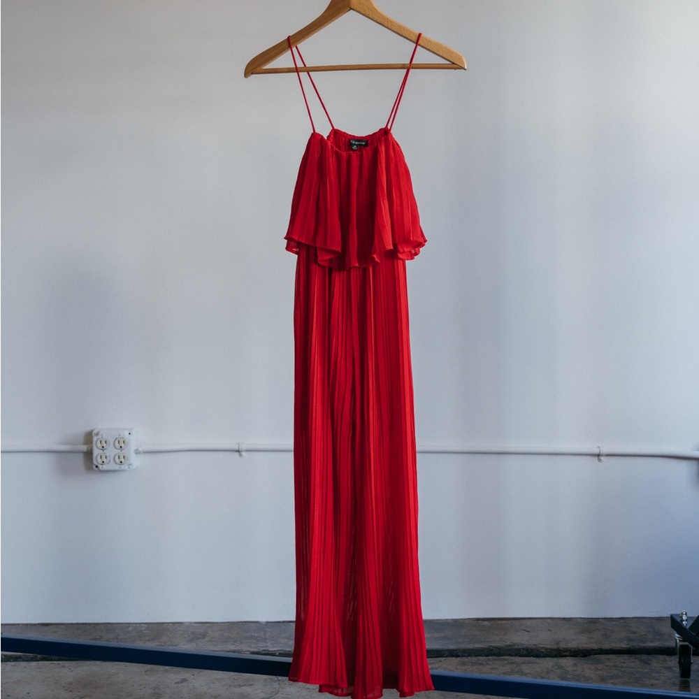 Flowy Red Jumpsuit
